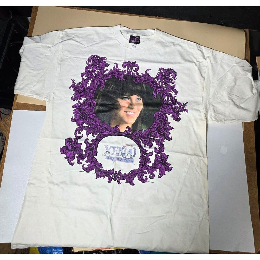Vintage Xena Warrior Princess Portrait Graphic T-Shirt XL Made In USA